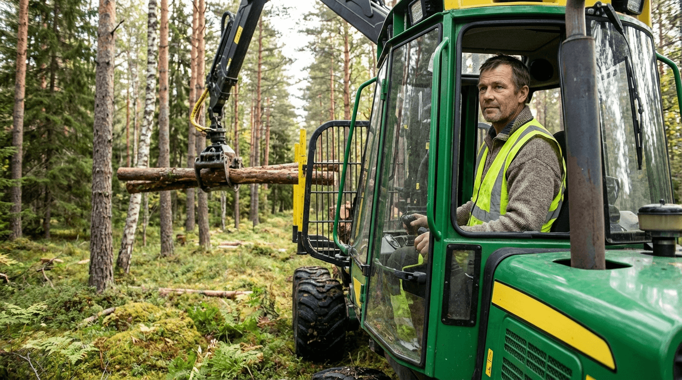 Vad gör en Förare av jordbruks- och skogsmaskiner?